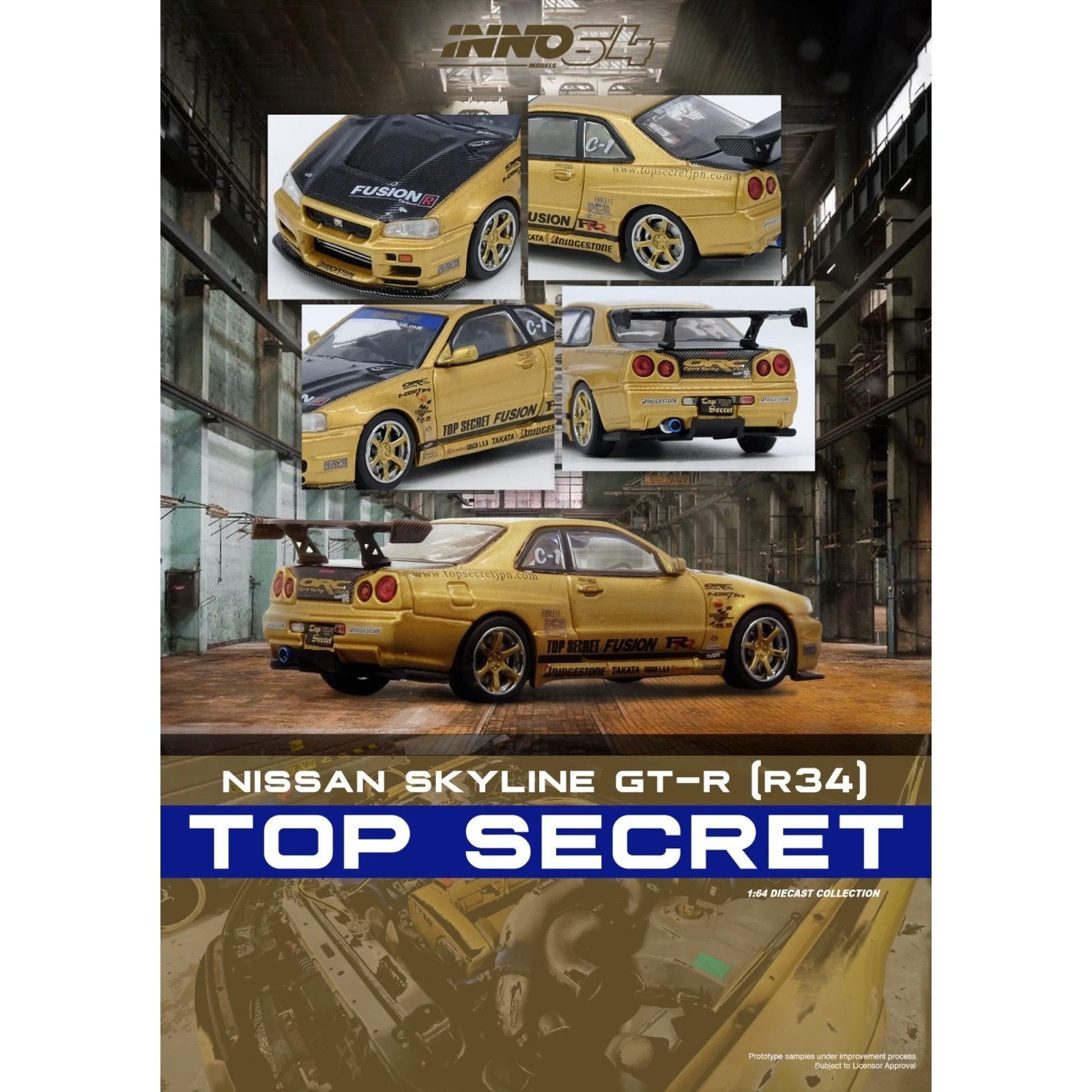 Nissan TOP SECRET R34 GT-R Gold - 04